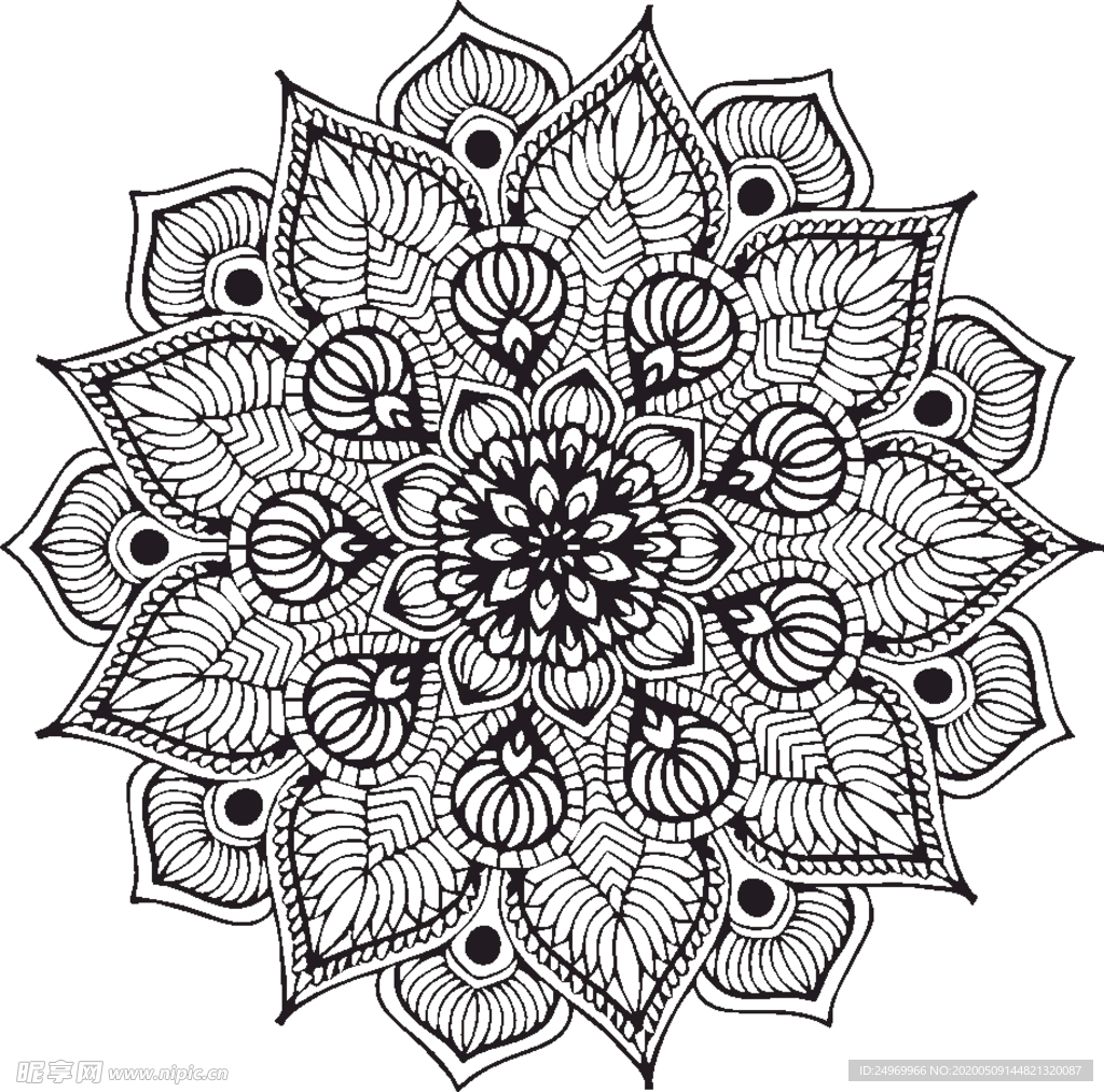 曼陀罗花纹