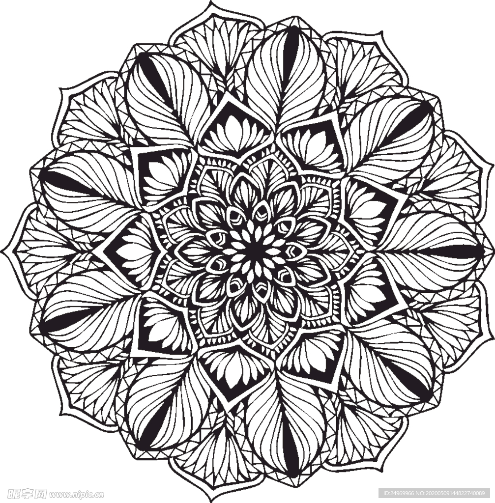 曼陀罗花纹
