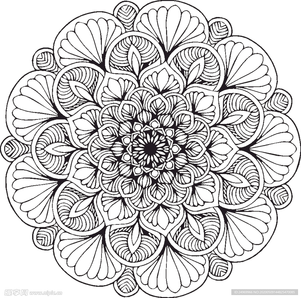 曼陀罗花纹