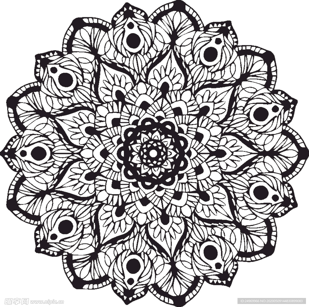 曼陀罗花纹