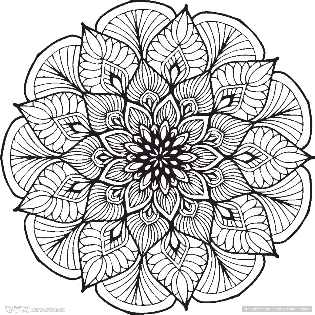 曼陀罗花纹