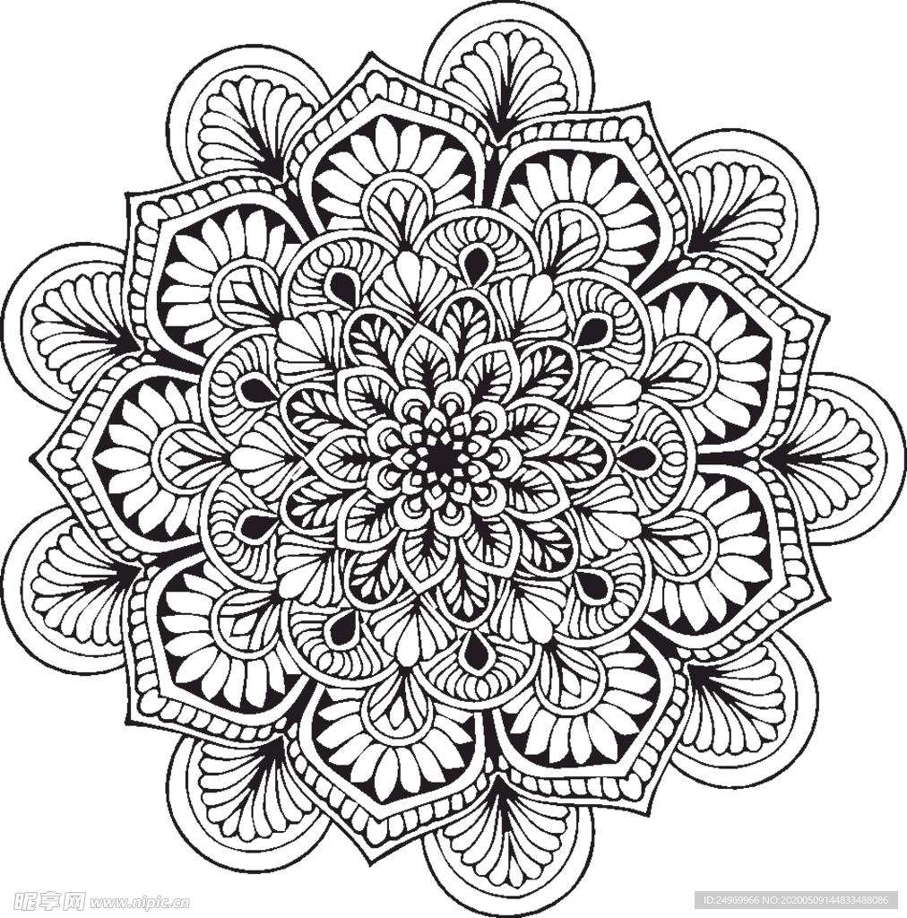 曼陀罗花纹