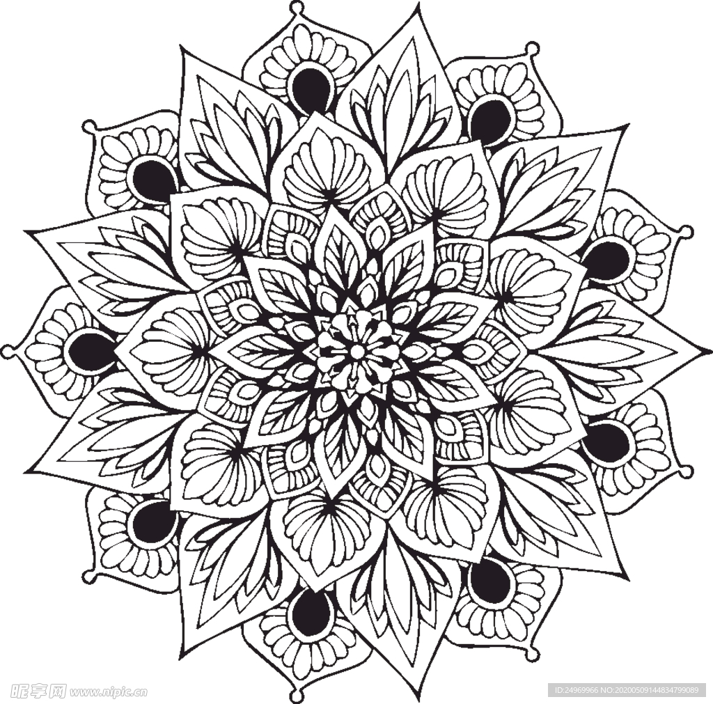 曼陀罗花纹