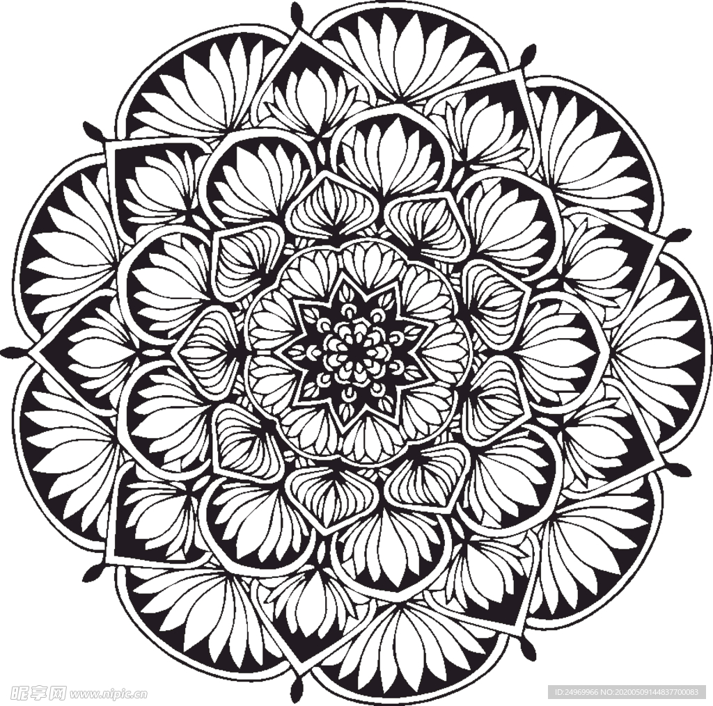 曼陀罗花纹