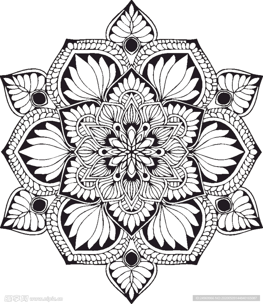 曼陀罗花纹