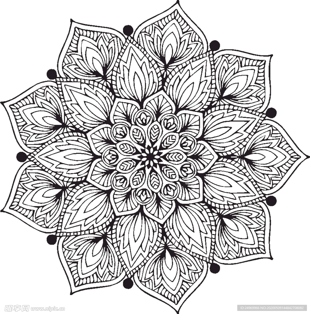 曼陀罗花纹