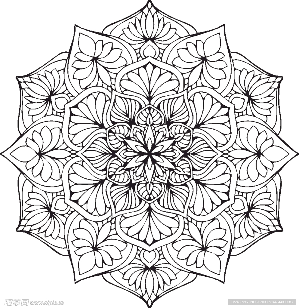 曼陀罗花纹