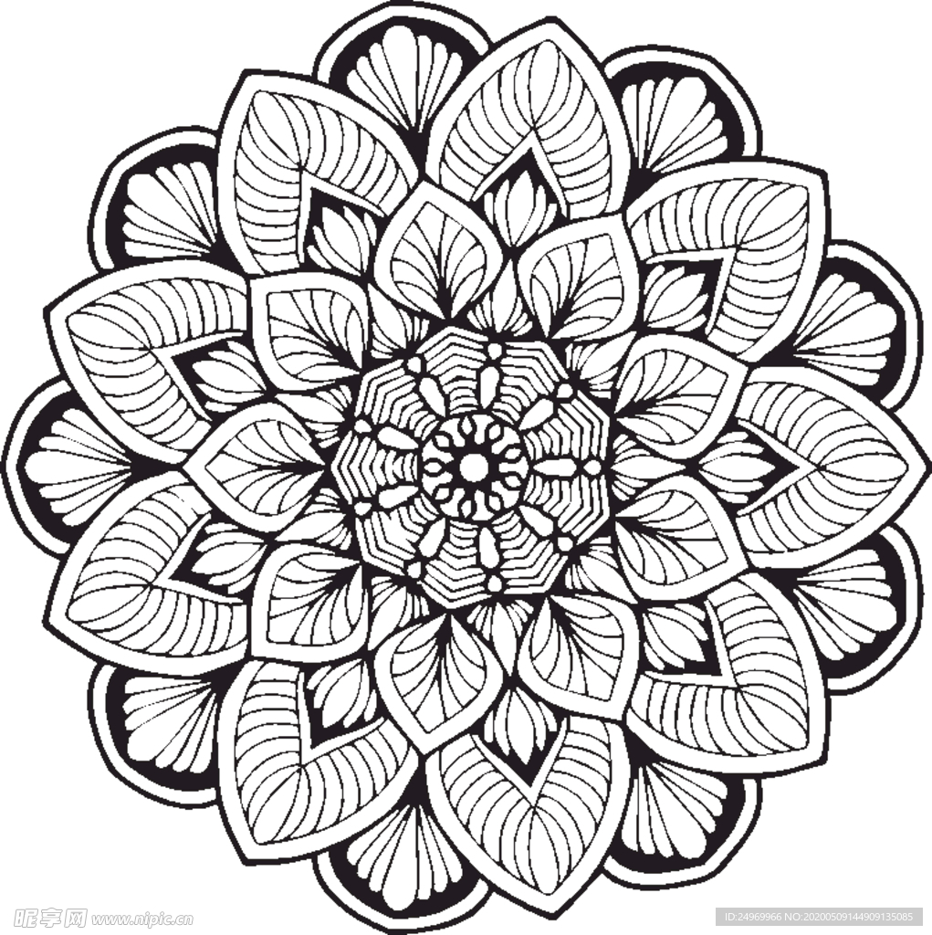 曼陀罗花纹