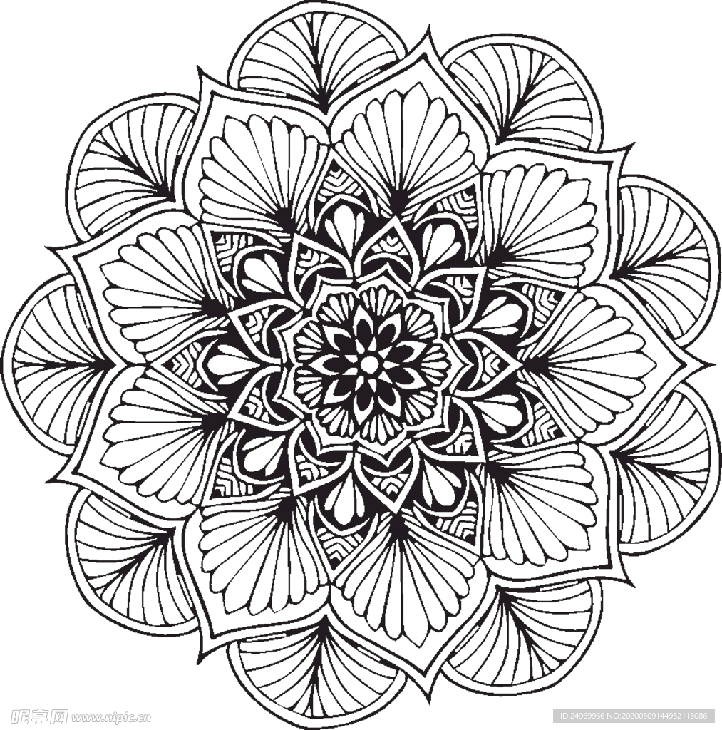 曼陀罗花纹