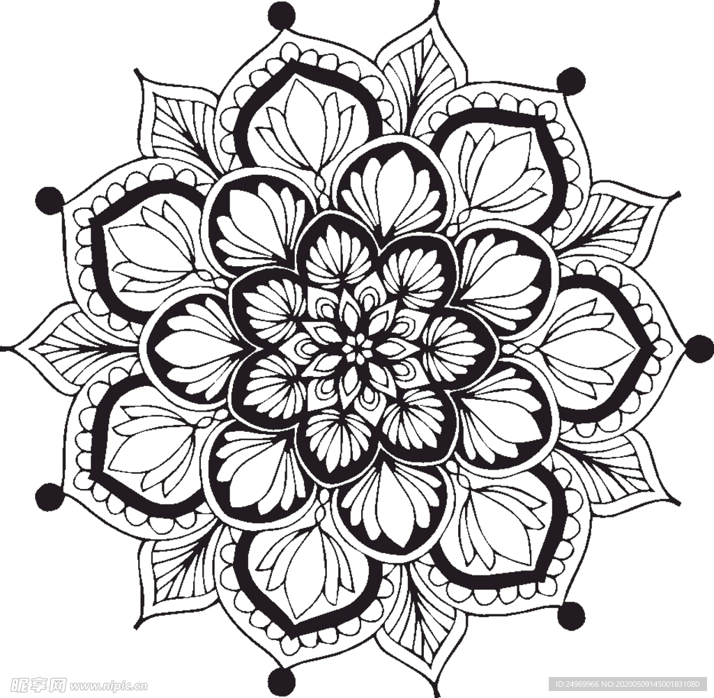 曼陀罗花纹