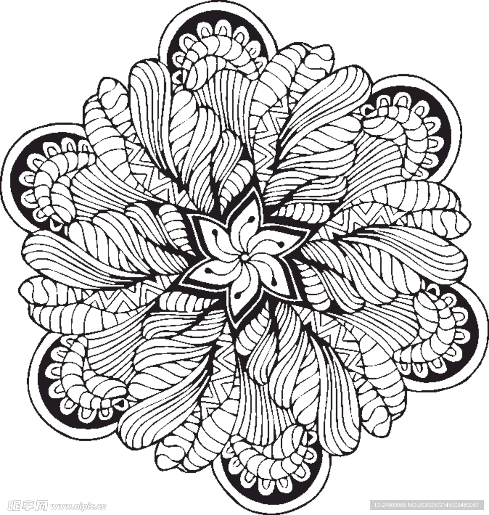 曼陀罗花纹