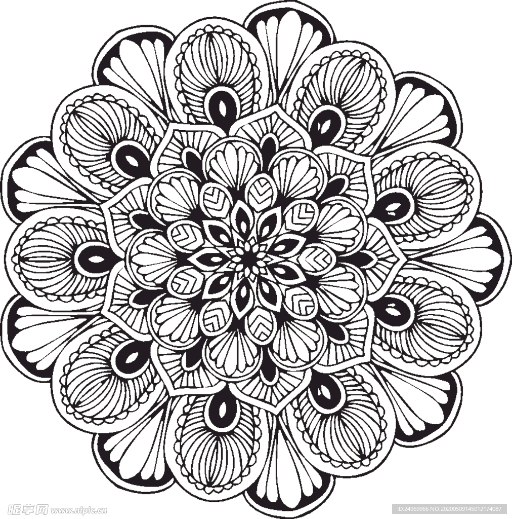 曼陀罗花纹