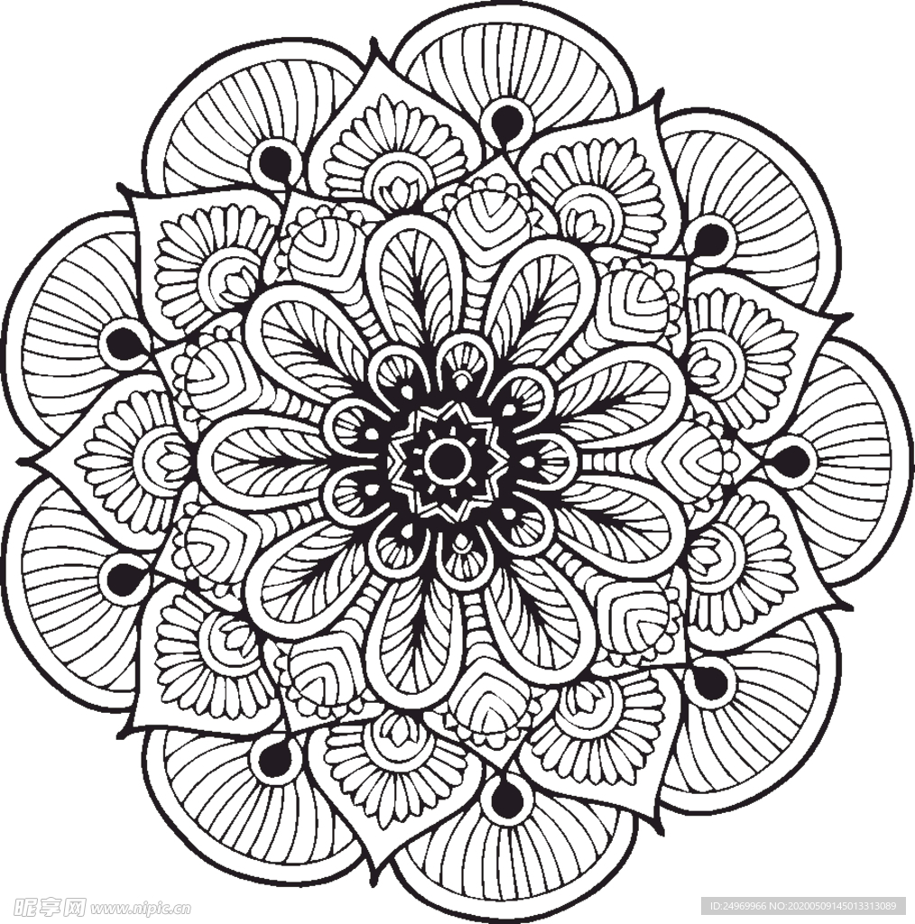 曼陀罗花纹