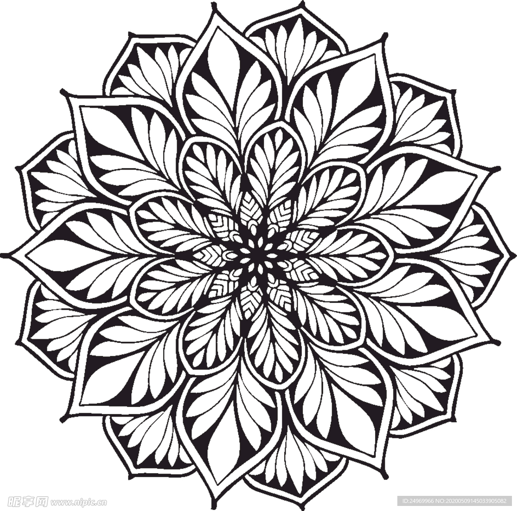 曼陀罗花纹