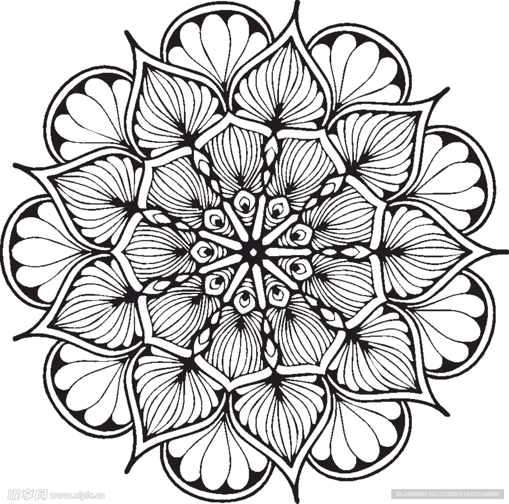 曼陀罗花纹