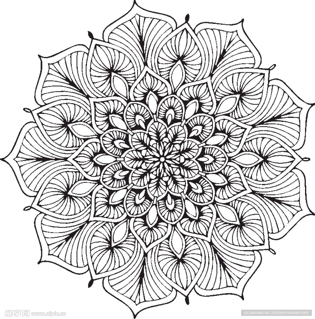 曼陀罗花纹