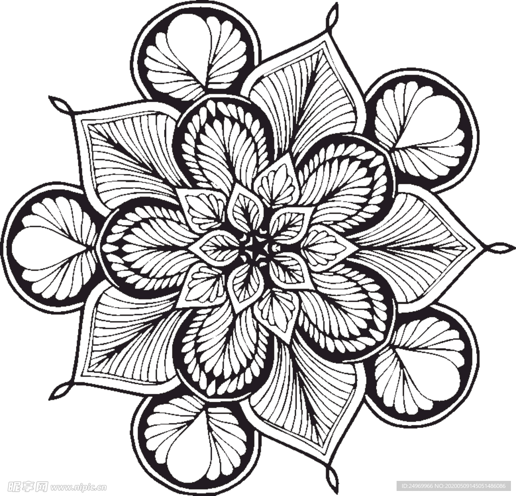 曼陀罗花纹
