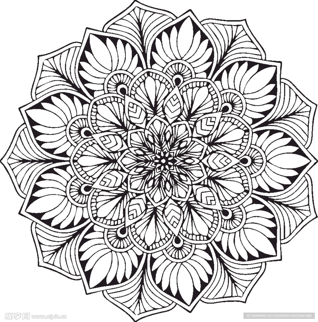 曼陀罗花纹
