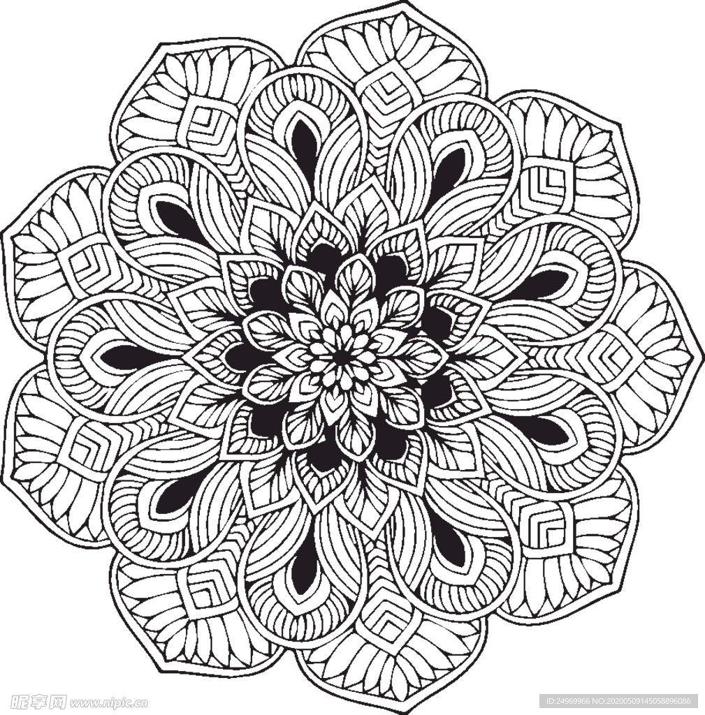 曼陀罗花纹
