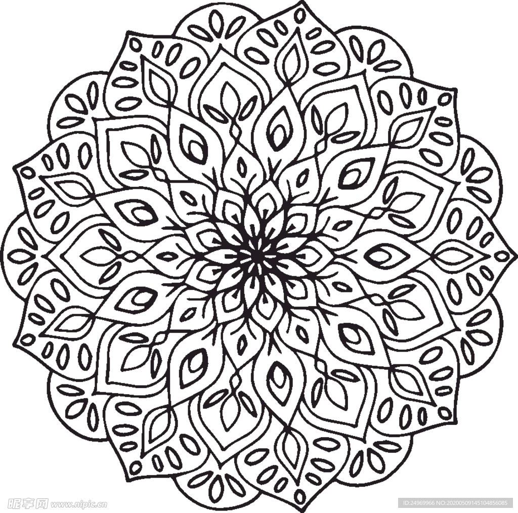 曼陀罗花纹