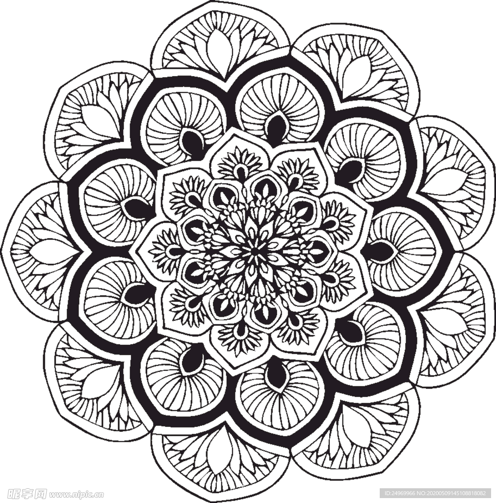 曼陀罗花纹