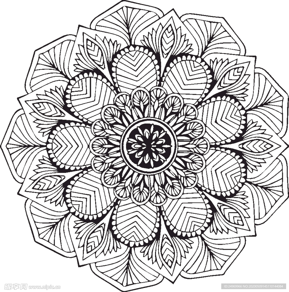 曼陀罗花纹