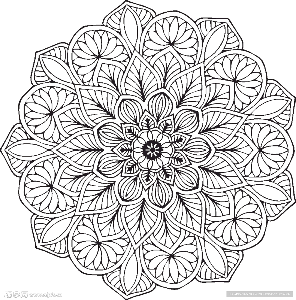 曼陀罗花纹