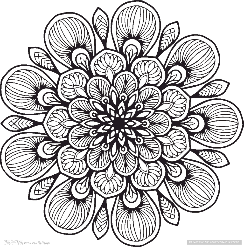 曼陀罗花纹
