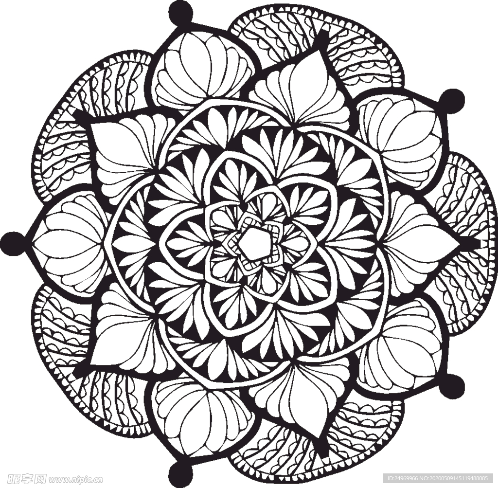 曼陀罗花纹