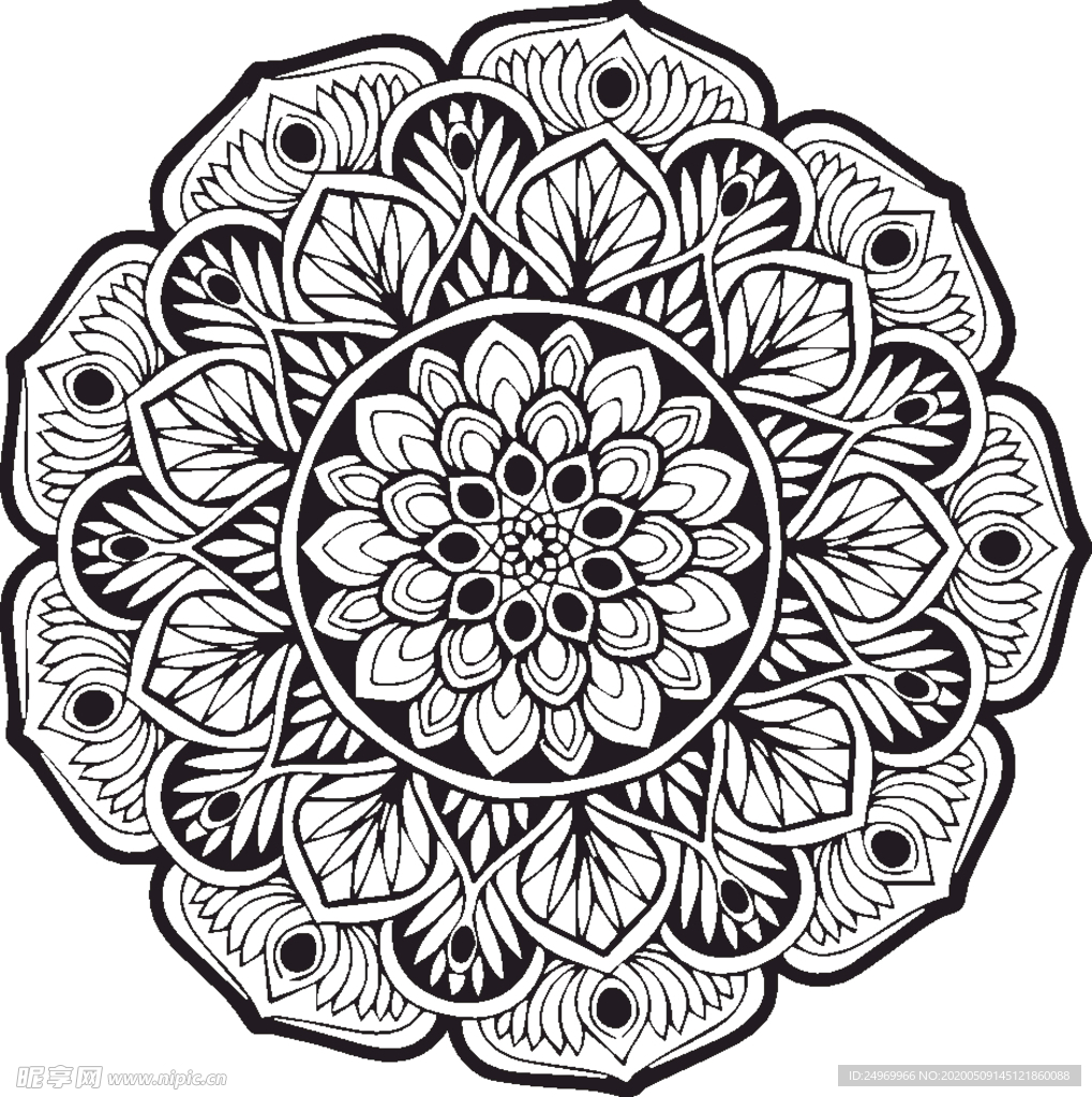 曼陀罗花纹
