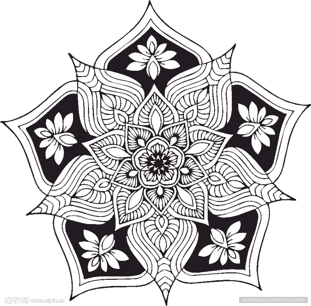 曼陀罗花纹