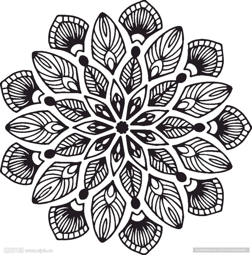 曼陀罗花纹