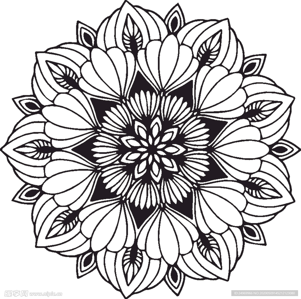 曼陀罗花纹