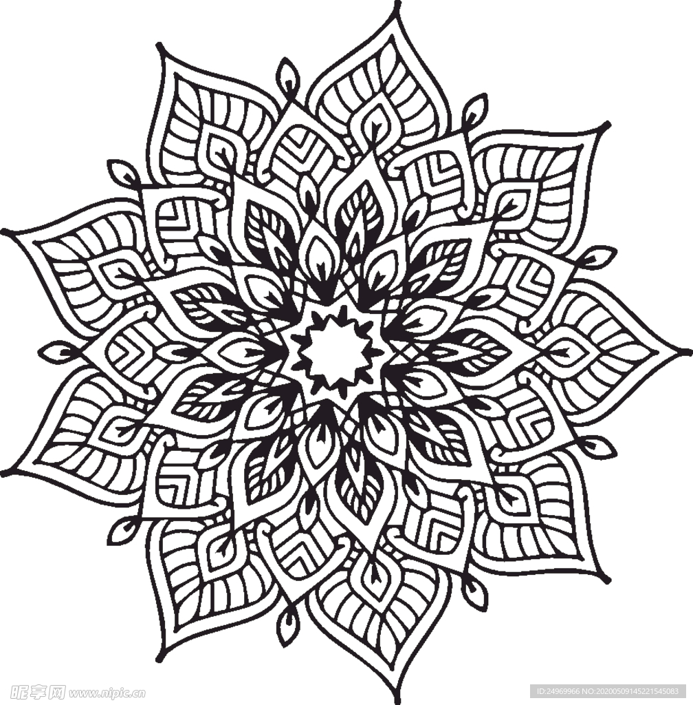曼陀罗花纹