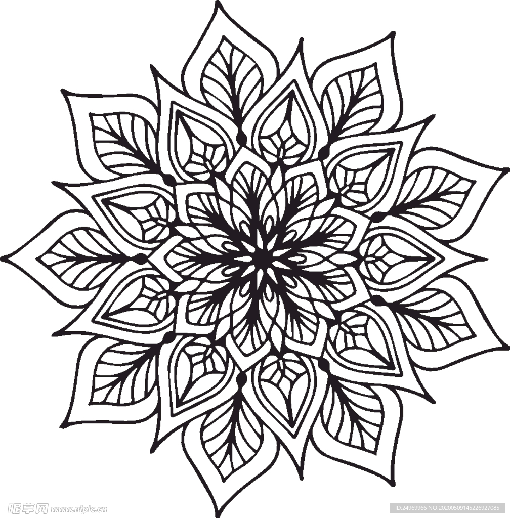 曼陀罗花纹