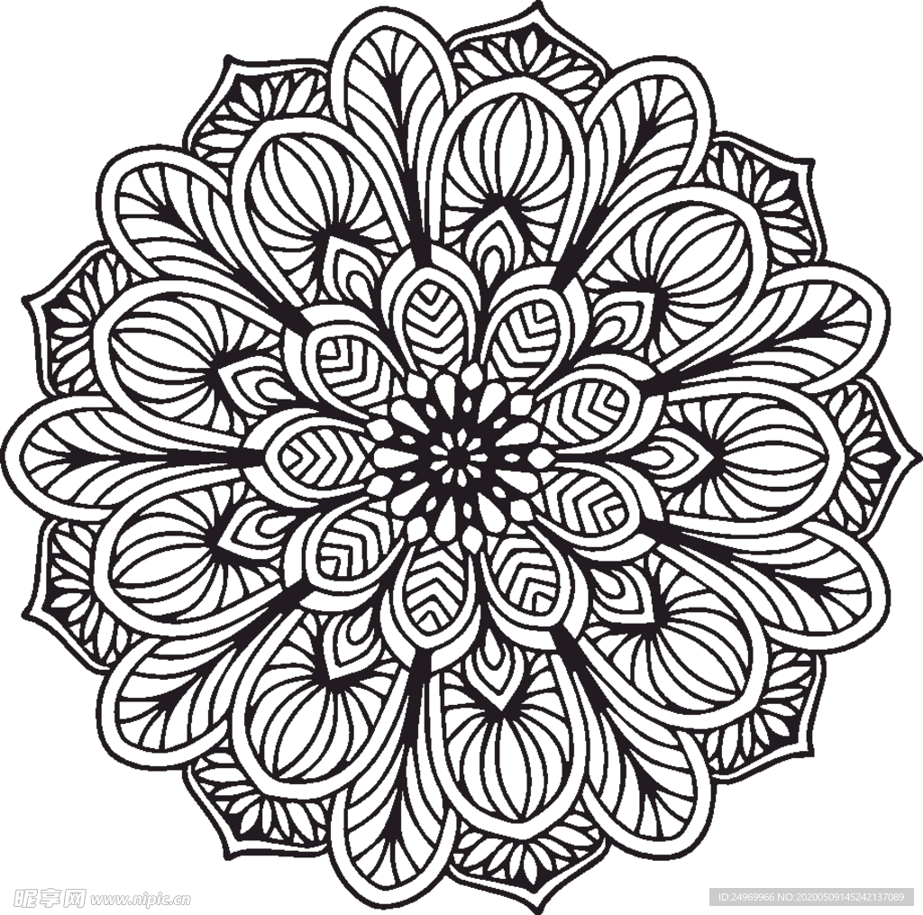 曼陀罗花纹