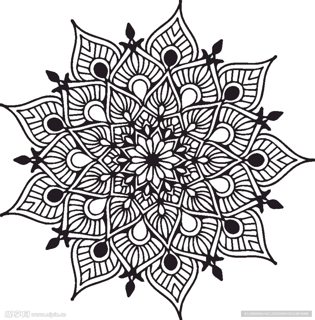 曼陀罗花纹