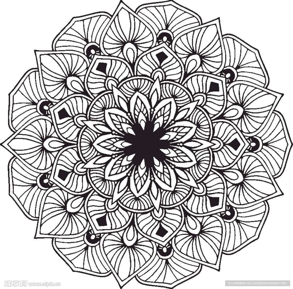 曼陀罗花纹