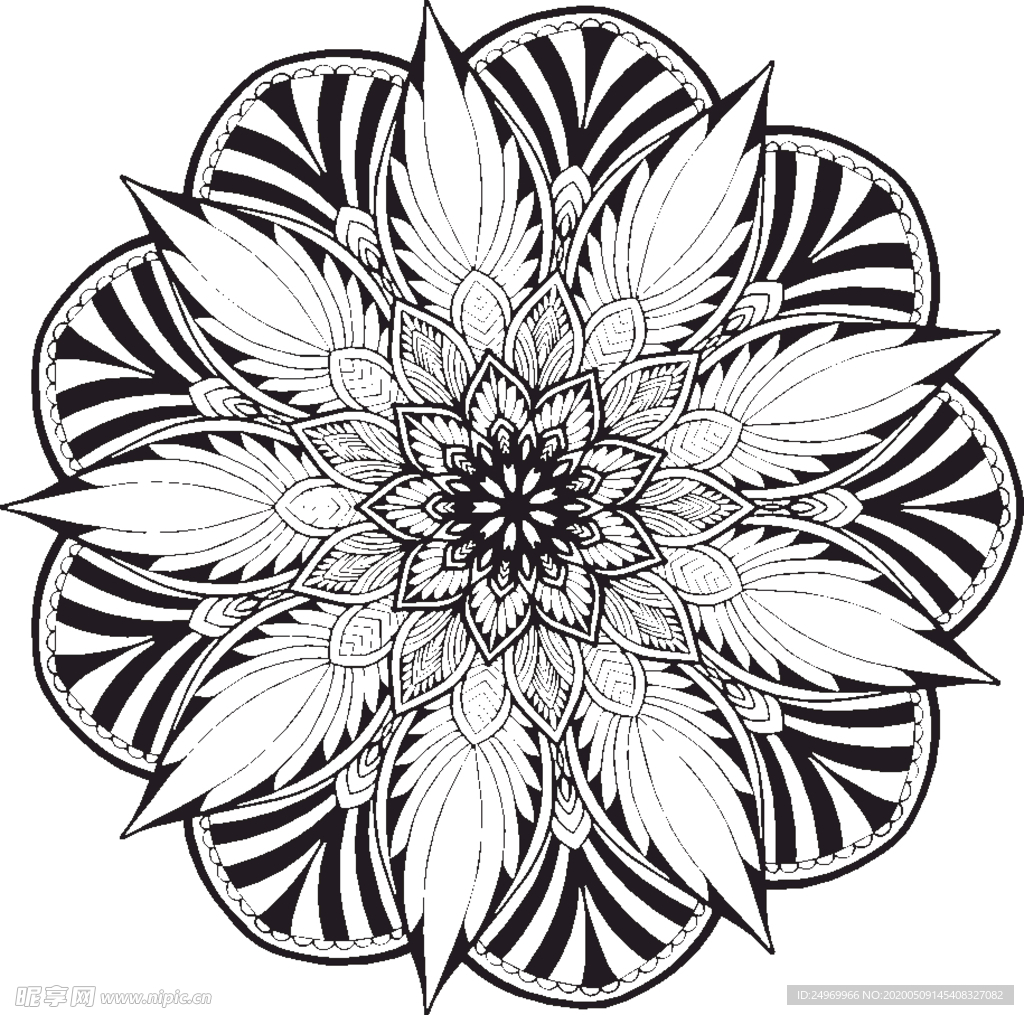 曼陀罗花纹