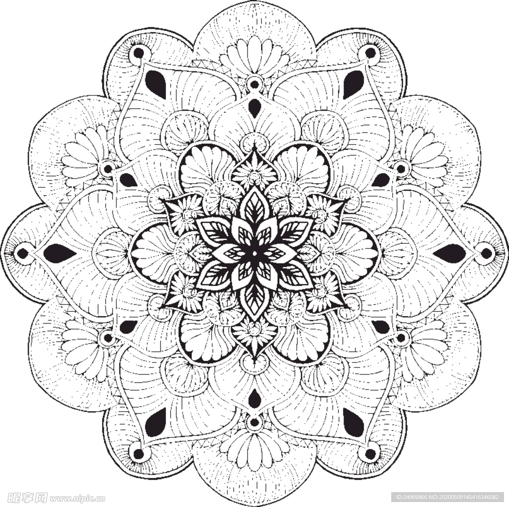 曼陀罗花纹