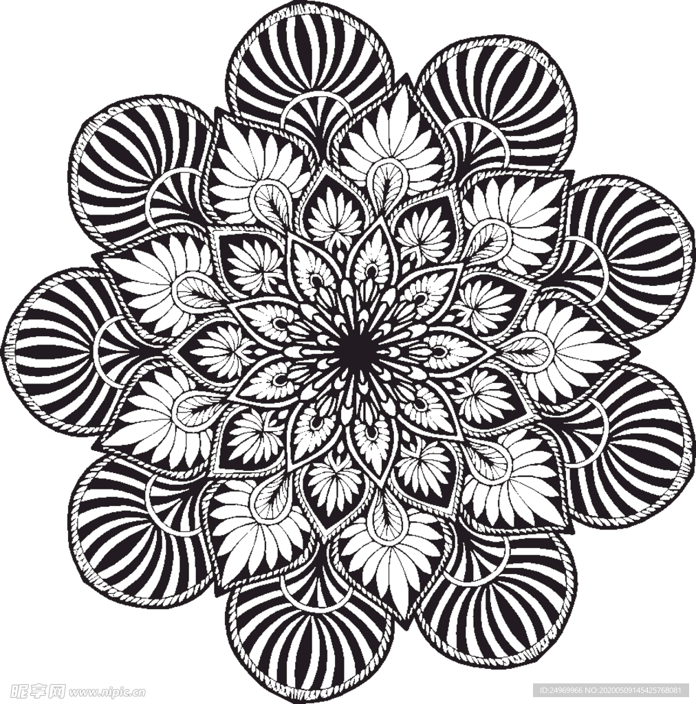 曼陀罗花纹