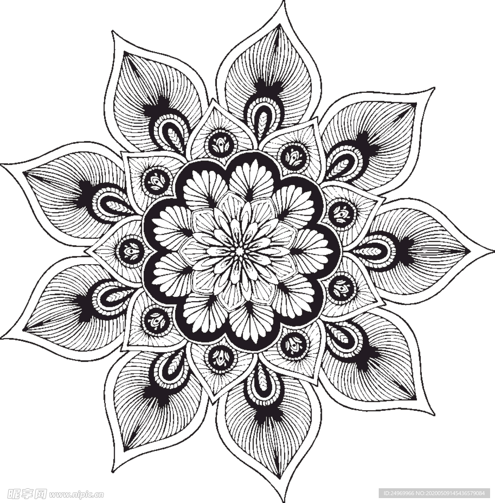曼陀罗花纹
