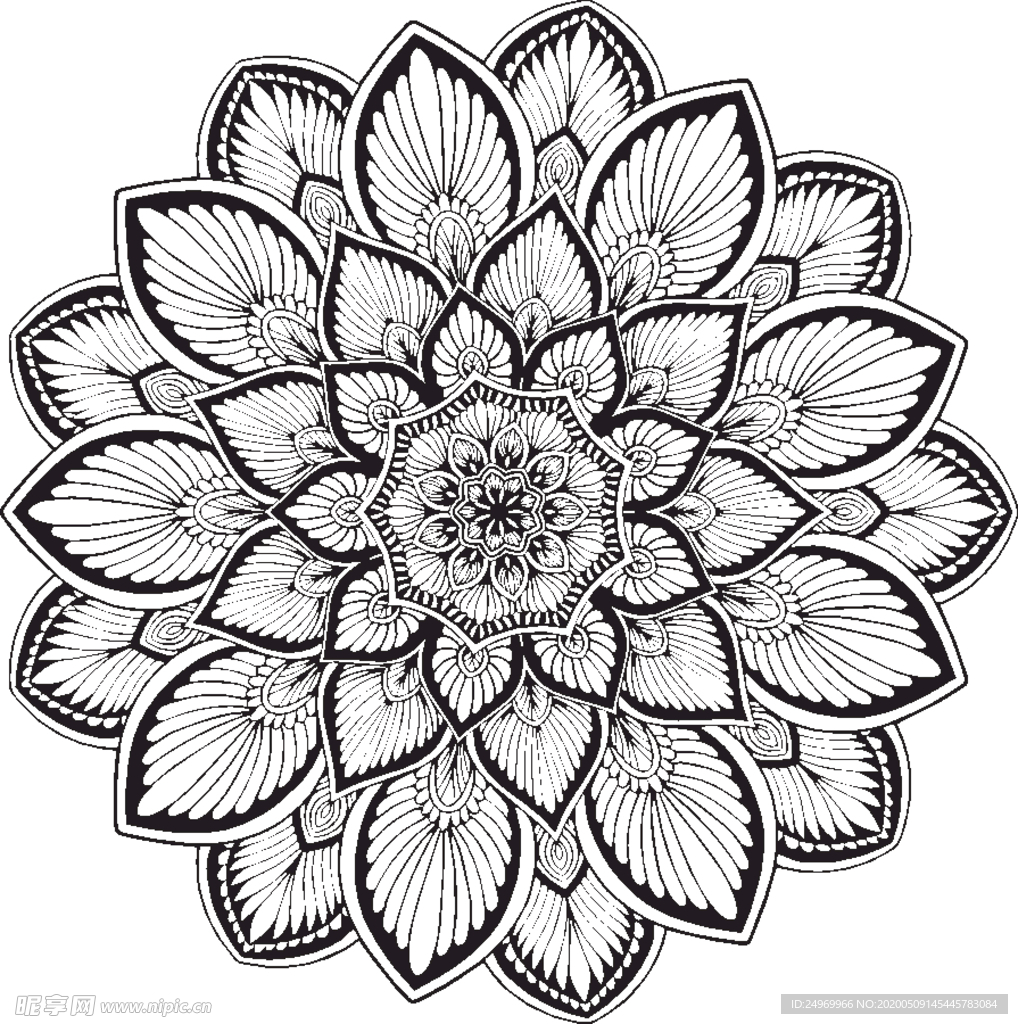 曼陀罗花纹