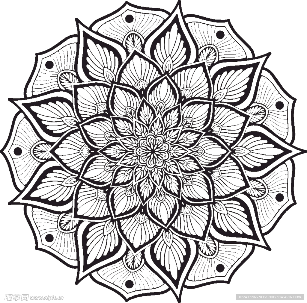 曼陀罗花纹