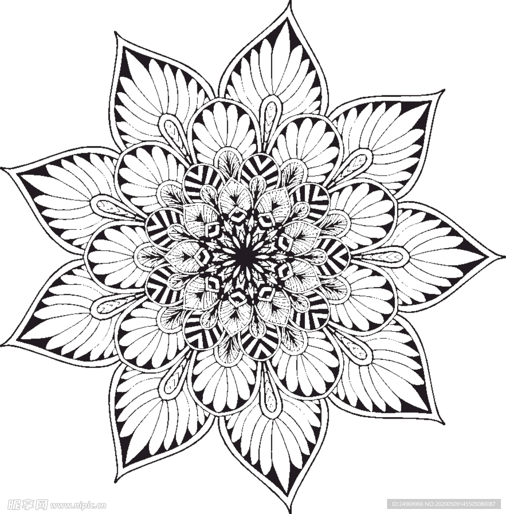 曼陀罗花纹