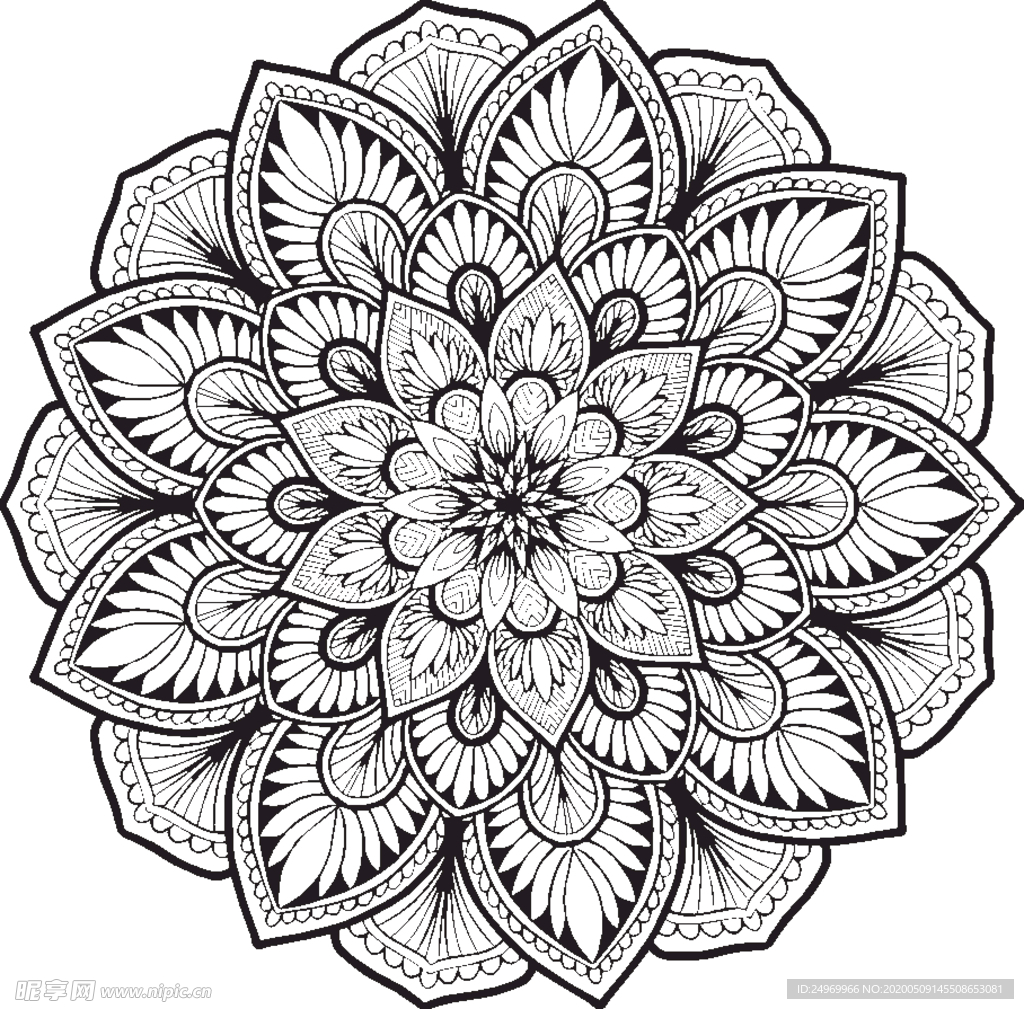 曼陀罗花纹