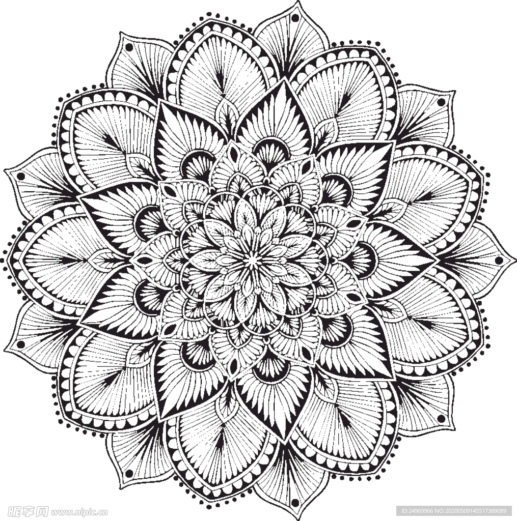 曼陀罗花纹