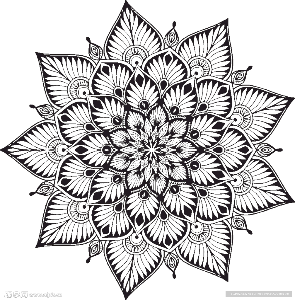 曼陀罗花纹