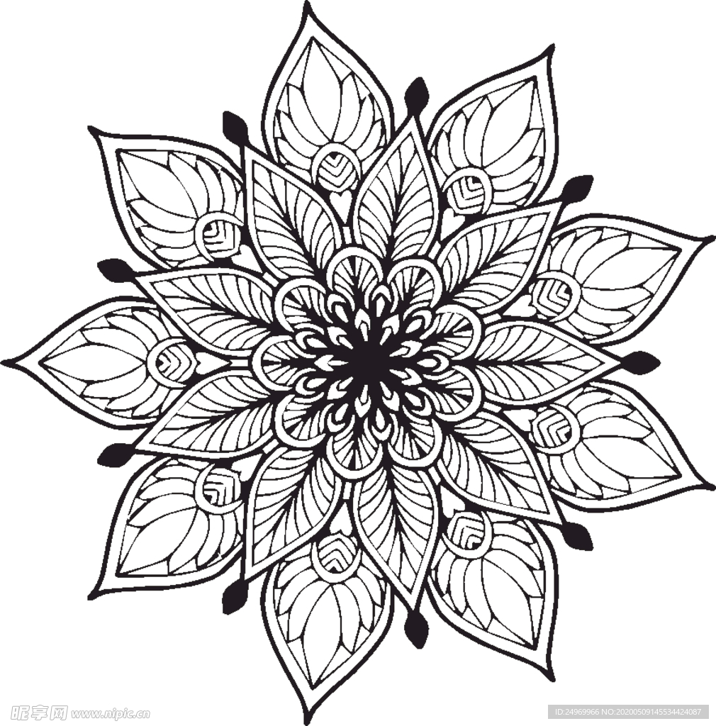 曼陀罗花纹