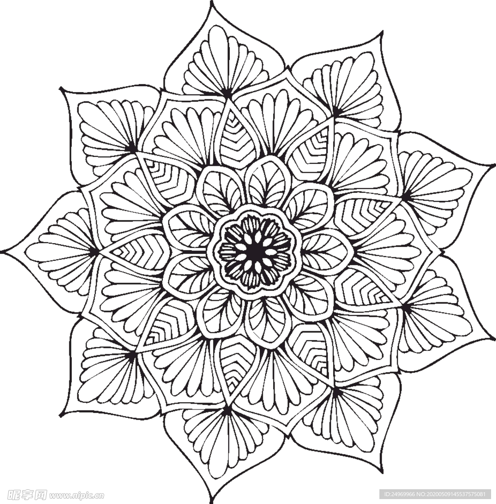 曼陀罗花纹
